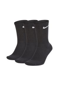 Skarpety Nike Everyday Cushioned Training Crew SX7664-010 - czarne. Kolor: czarny. Materiał: nylon, materiał, poliester, bawełna. Technologia: Dri-Fit (Nike)