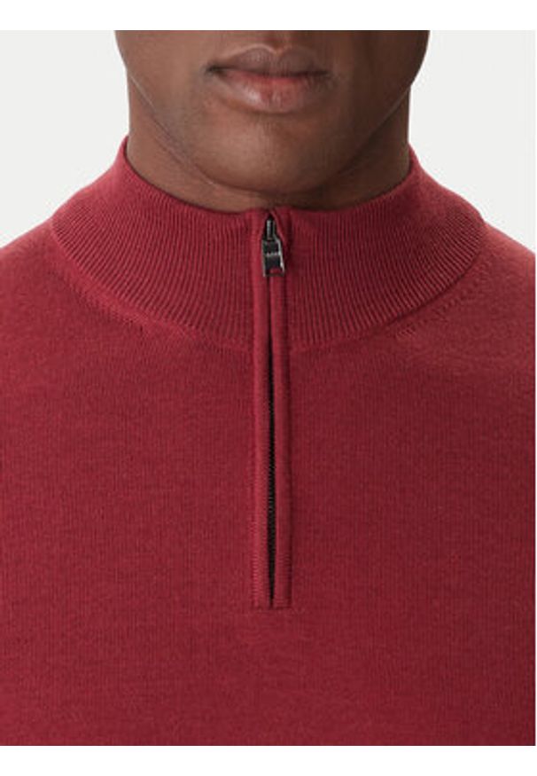 BOSS Sweter Ebenji 50528300 Czerwony Regular Fit. Kolor: czerwony. Materiał: wełna