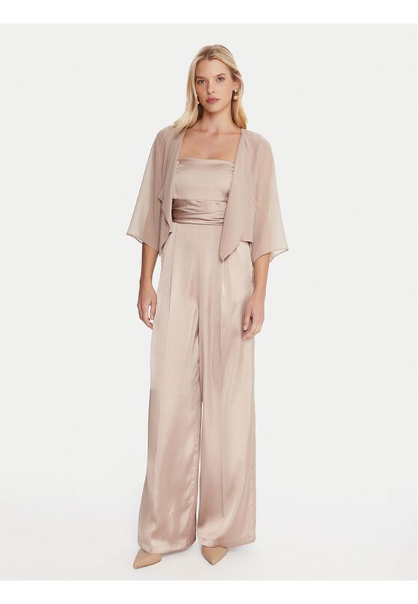 Marella Kombinezon Camilla 2515231022200 Beżowy Regular Fit. Kolor: beżowy. Materiał: syntetyk