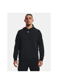 Under Armour - Bluza fitness męska UNDER ARMOUR Rival Fleece Hoodie z kapturem. Typ kołnierza: kaptur. Kolor: czarny. Sport: fitness #1