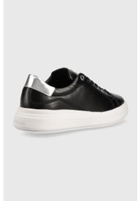 Calvin Klein sneakersy skórzane Gend Neut Lace Up kolor czarny. Nosek buta: okrągły. Zapięcie: sznurówki. Kolor: czarny. Materiał: guma #5