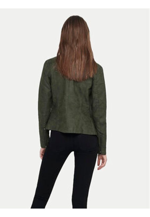 only - ONLY Kurtka z imitacji skóry Ava 15102997 Zielony Regular Fit. Kolor: zielony. Materiał: skóra