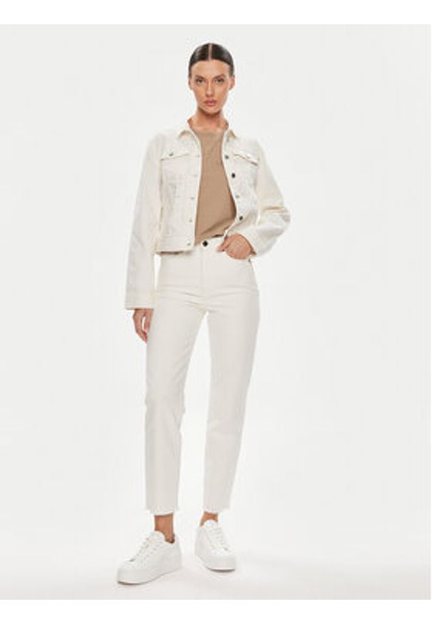 Vila Kurtka jeansowa Birkina 14097180 Biały Regular Fit. Kolor: biały. Materiał: bawełna
