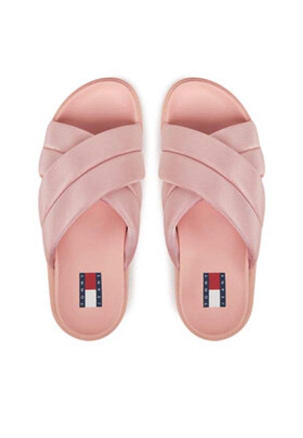 Tommy Jeans Klapki Tjw Flatform Sandal EN0EN02775 Różowy. Kolor: różowy. Materiał: materiał