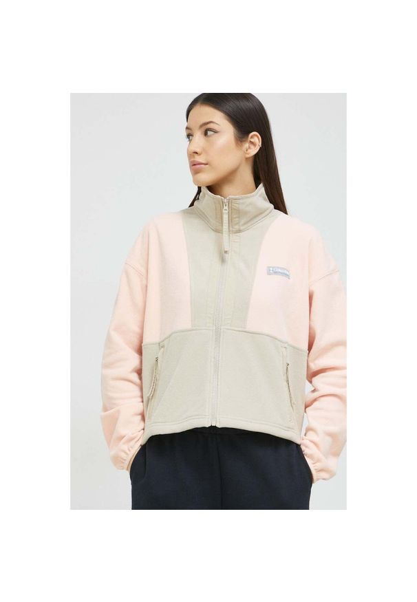 columbia - Polar Sportowy Damski Columbia Back Bowl Fleece. Kolor: różowy. Materiał: polar