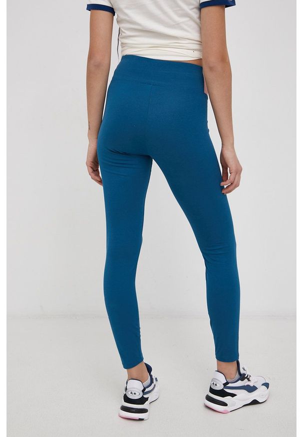 Diadora Legginsy damskie kolor zielony z nadrukiem. Stan: podwyższony. Kolor: zielony. Materiał: bawełna. Wzór: nadruk