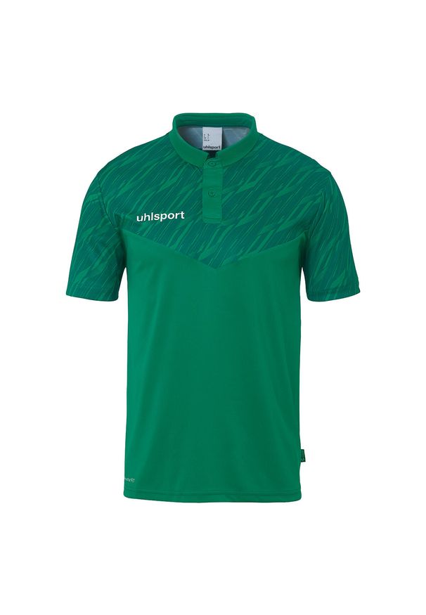 UHLSPORT - Koszulka polo dla dzieci Uhlsport Progressive 28. Typ kołnierza: polo. Kolor: czarny, biały, zielony, wielokolorowy. Sport: piłka nożna