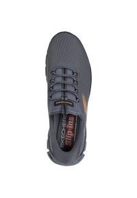 skechers - Adidasy Skechers Glide-step - Noxus, Mężczyźni. Kolor: szary. Materiał: materiał. Sport: fitness