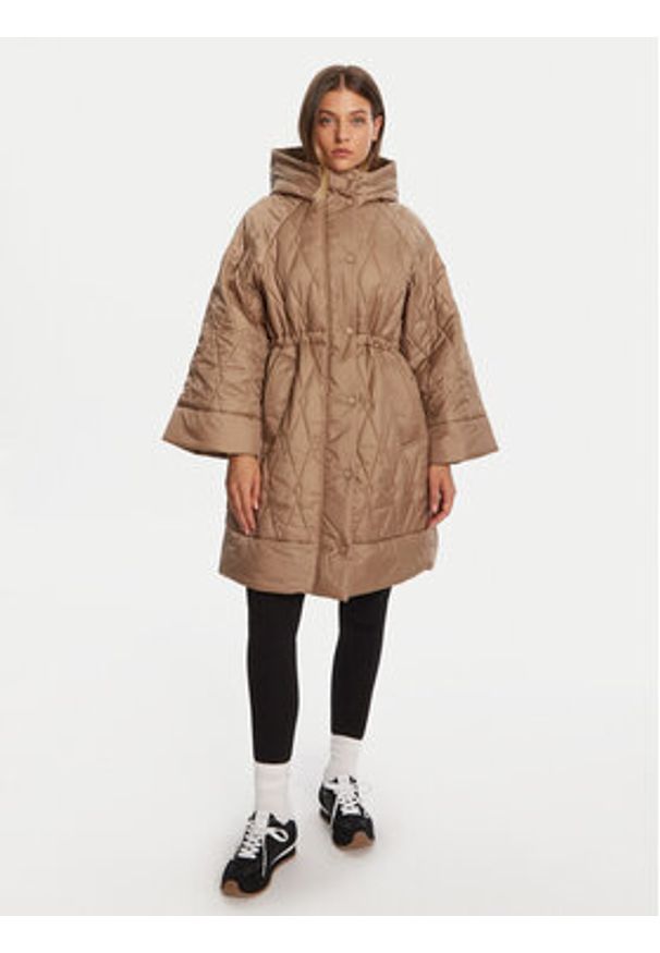 Barbour Parka LQU1846BE31 Beżowy Regular Fit. Kolor: beżowy. Materiał: syntetyk