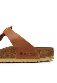 Birkenstock Japonki Gizeh Braided 1021336 Brązowy. Kolor: brązowy. Materiał: skóra