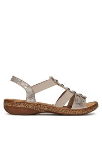 Rieker Sandały 62850-90 Szary. Kolor: szary. Materiał: syntetyk