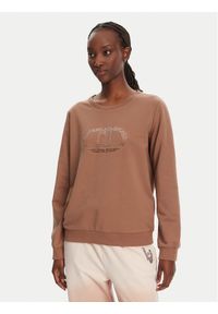Liu Jo Sport Bluza TA5168 FS090 Brązowy Regular Fit. Kolor: brązowy. Materiał: bawełna. Styl: sportowy