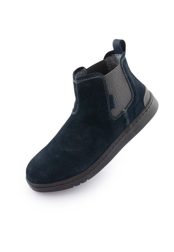 WOW - Eleganckie niebieskie skórzane buty męskie - Woz David 202, rozmiar 44. Kolor: niebieski. Materiał: skóra ekologiczna