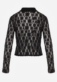 Born2be - Czarna Koszula Ozdobiona Koronką Lanelv. Okazja: na co dzień. Kolor: czarny. Materiał: koronka. Wzór: aplikacja, koronka. Styl: casual, klasyczny #7