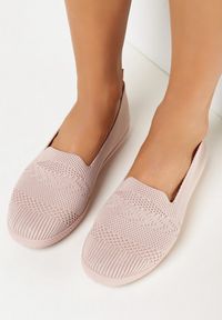 Born2be - Różowe Buty Sportowe Meliresa. Kolor: różowy. Materiał: materiał, guma. Szerokość cholewki: normalna. Wzór: ażurowy #5