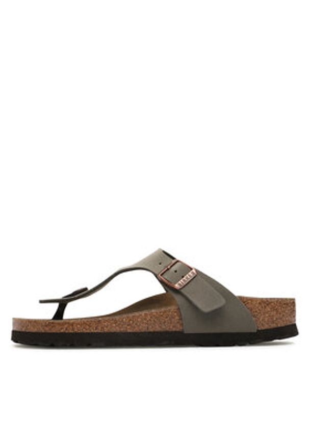 Birkenstock Japonki Gizeh Bs 0043393 Szary. Kolor: szary. Materiał: skóra