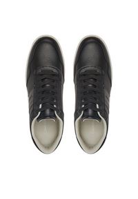 Calvin Klein Sneakersy Low Top Lace Up Logo HM0HM01653 Czarny. Kolor: czarny. Materiał: skóra