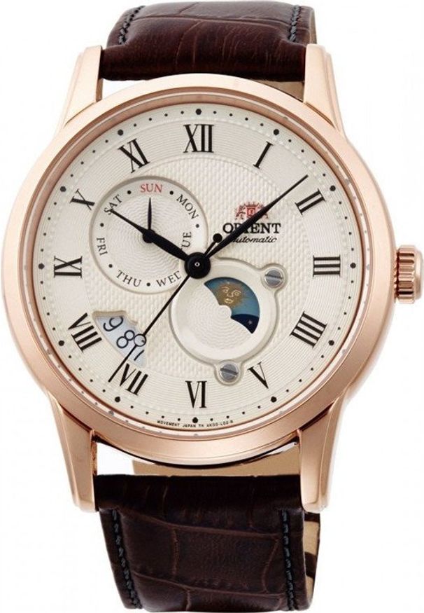 orient - Zegarek Orient Zegarek męski Orient RA-AK0007S10B brązowy. Kolor: brązowy