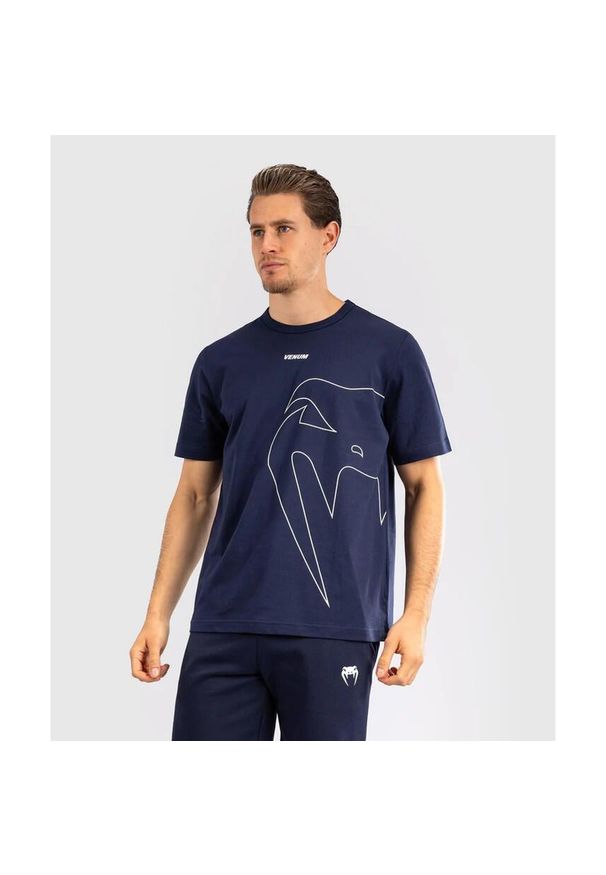 VENUM - Venum T-Shirt Giant Connect Navy Blue. Kolor: niebieski. Sport: fitness