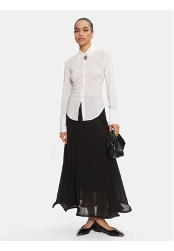 Pinko - PINKO Koszula 100612 A1NI Biały Regular Fit. Kolor: biały. Materiał: wiskoza