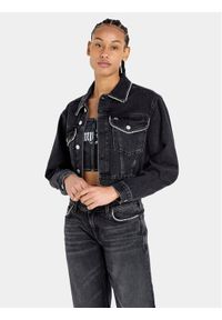 Tommy Jeans Kurtka jeansowa Claire DW0DW16712 Czarny Regular Fit. Kolor: czarny. Materiał: bawełna