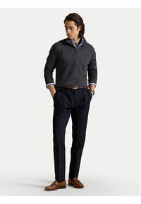 Polo Ralph Lauren Sweter 710981461001 Szary Regular Fit. Typ kołnierza: polo. Kolor: szary. Materiał: bawełna #6