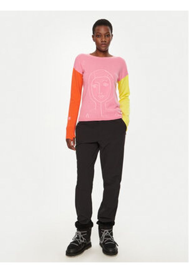 Rossignol Sweter Lina RLNWO09 Różowy Regular Fit. Kolor: różowy. Materiał: kaszmir, wełna