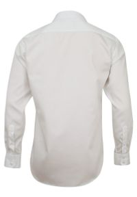 Bello - Klasyczna Biała Koszula Wizytowa - BELLO - Długi Rękaw, z Kieszonką. Okazja: do pracy, na spotkanie biznesowe. Kolor: biały. Materiał: bawełna. Długość rękawa: długi rękaw. Długość: długie. Styl: klasyczny, wizytowy #3