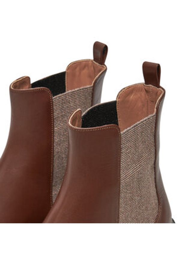 Pollini Sztyblety SA21083G1LTDG217 Brązowy. Kolor: brązowy. Materiał: skóra