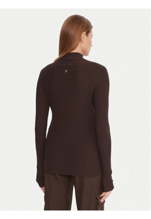 JOOP! Golf 58 JW224KN166 30033369 Brązowy Regular Fit. Typ kołnierza: golf. Kolor: brązowy. Materiał: wiskoza