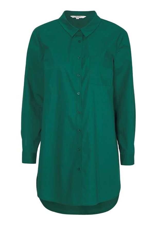 Cellbes Długa koszula z bio bawełny ciemnozielony female zielony 46/48. Kolor: zielony. Materiał: bawełna. Długość: długie