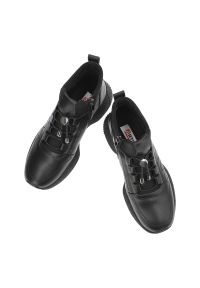 Czarne Wygodne Botki Artiker Obuwie Damskie Zapinane Na Suwak. Okazja: na co dzień. Kolor: czarny. Materiał: skóra. Styl: casual #3