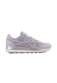 Buty do chodzenia damskie Reebok CL Lthr. Zapięcie: sznurówki. Kolor: szary. Materiał: materiał, syntetyk. Szerokość cholewki: normalna. Sport: turystyka piesza