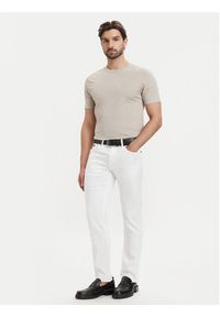 BOSS T-Shirt Thompson 01 50468347 Beżowy jasny Regular Fit. Kolor: beżowy. Materiał: bawełna #4