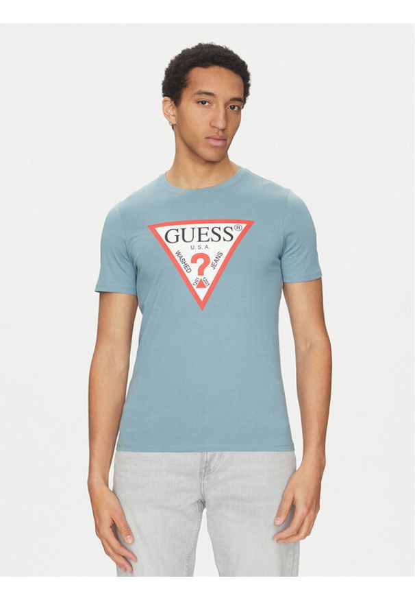 Guess T-Shirt M2YI71 I3Z14 Biały Regular Fit. Kolor: biały. Materiał: bawełna