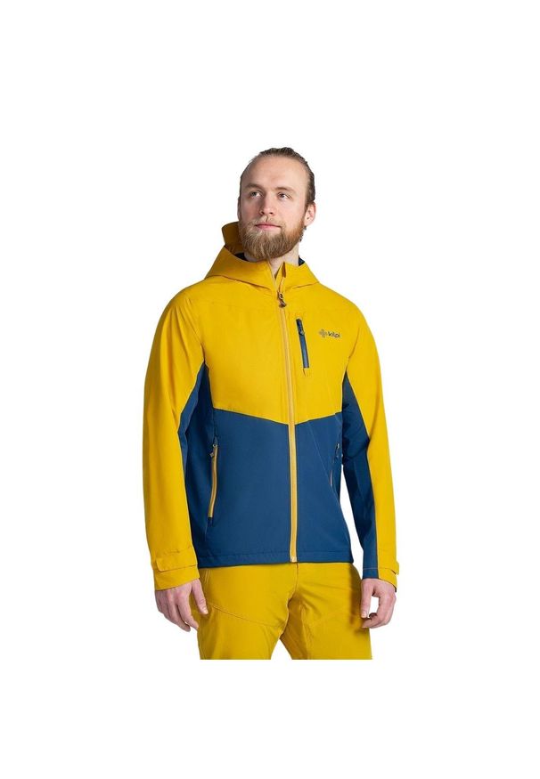 Męska kurtka outdoorowa Kilpi SONNA-M. Kolor: wielokolorowy, niebieski, żółty. Sport: turystyka piesza