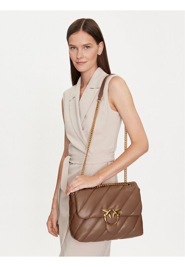 Pinko - PINKO Torebka Love Big Puff Cl . AI 23-24 PLTT 100037 A0F2 Beżowy. Kolor: beżowy. Materiał: skórzane