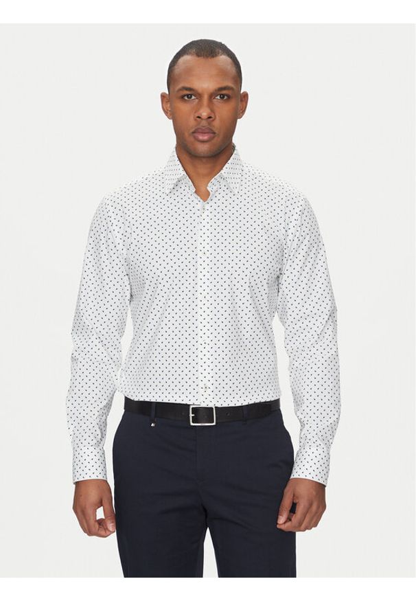 BOSS Koszula 50532828 Błękitny Slim Fit. Kolor: niebieski. Materiał: bawełna