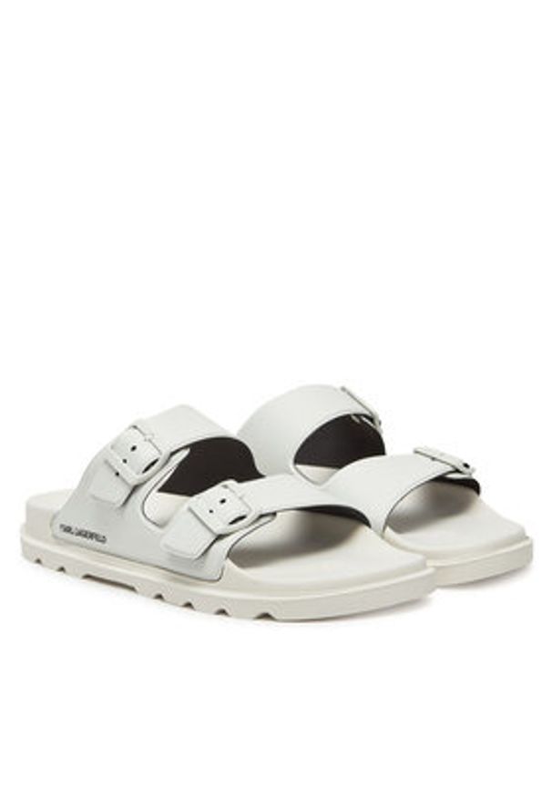 Karl Lagerfeld - KARL LAGERFELD Klapki Kondo Tred KL70975 Biały. Kolor: biały. Materiał: skóra