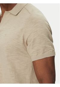 Calvin Klein Polo K10K114087 Beżowy Regular Fit. Typ kołnierza: polo. Kolor: beżowy. Materiał: bawełna