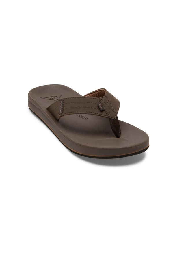 Quiksilver - Klapki plażowe dla Mężczyzn RIVI Brązowy. Okazja: na plażę. Kolor: brązowy. Materiał: guma, syntetyk. Styl: sportowy