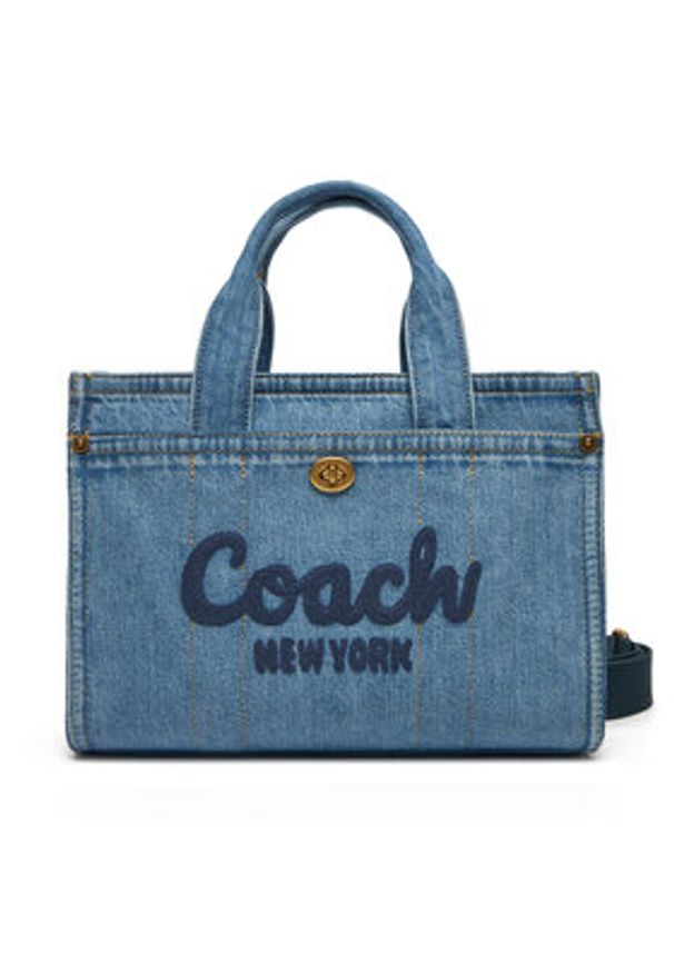 Coach Torebka Cargo CR659 Granatowy. Kolor: niebieski. Materiał: skórzane