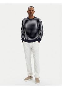 TOMMY HILFIGER - Tommy Hilfiger Chinosy Denton MW0MW42337 Biały Straight Fit. Kolor: biały. Materiał: len #3