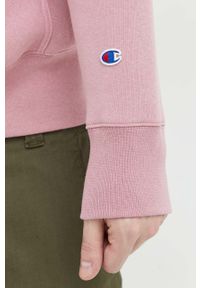 Champion bluza męska kolor różowy z kapturem melanżowa. Typ kołnierza: kaptur. Kolor: różowy. Długość rękawa: długi rękaw. Długość: długie. Wzór: melanż #4