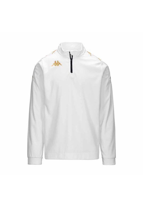 Dziecięca bluza dresowa Kappa Gassolo. Kolor: wielokolorowy, biały. Materiał: dresówka. Sport: piłka nożna, fitness