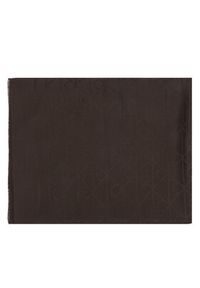 Calvin Klein Szal Emblem Aop Glossy Tonal Scarf LV04F8096G Brązowy ciemny. Kolor: brązowy. Materiał: materiał #2