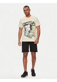 Guess T-Shirt M4GI49 KBW41 Beżowy Slim Fit. Kolor: beżowy. Materiał: bawełna #4