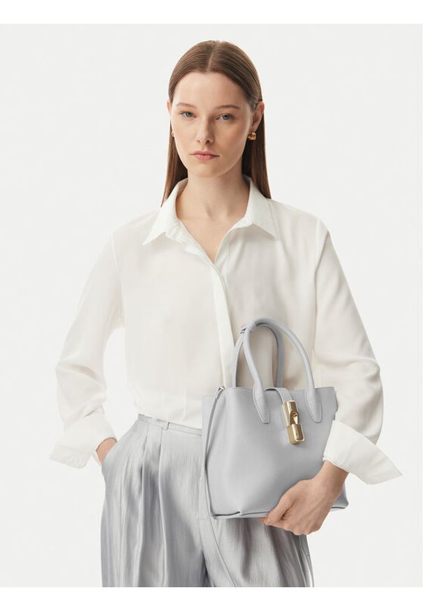 Furla Torebka Goccia S WB01949 ARE000 KH CRH00 Szary. Kolor: szary. Materiał: skórzane