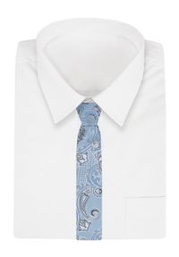 Modny Krawat Męski - Alties - Jasnoniebieski, Wzór Orientalny. Kolor: niebieski. Materiał: tkanina. Styl: elegancki, wizytowy #2