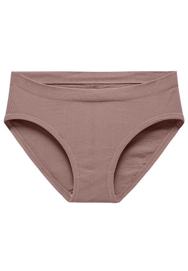 Intica - Figi prążkowane z elastyczną talią Reglindis. Kolor: beżowy. Materiał: prążkowany. Wzór: prążki